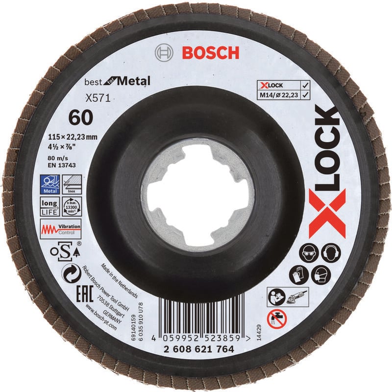 

Bosch X-LOCK Lam.X571 B.Metal:115mm c.plás.G60 2608621764
