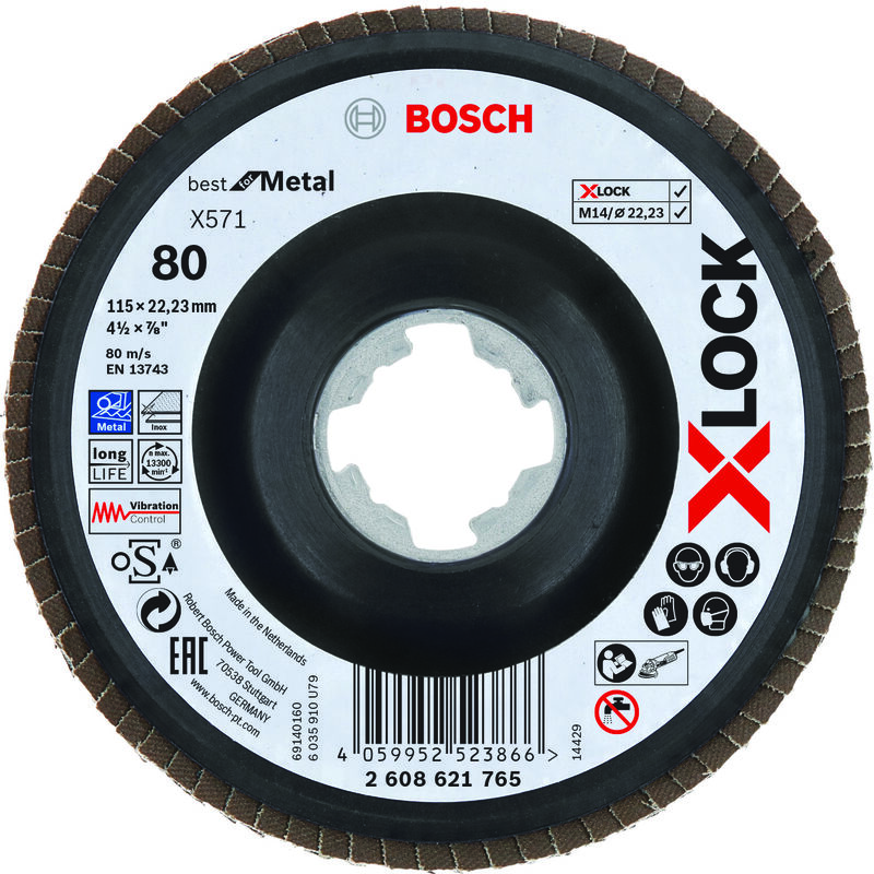 

Bosch X-LOCK Lam.X571 B.Metal:115mm c.plás.G80 2608621765