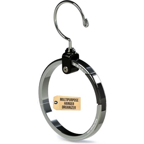 x Mehrzweckbügel aus Edelstahl mit 10,5 cm Durchmesser – platzsparend – geeignet zum Aufhängen von Gürteln, Handtaschen usw.