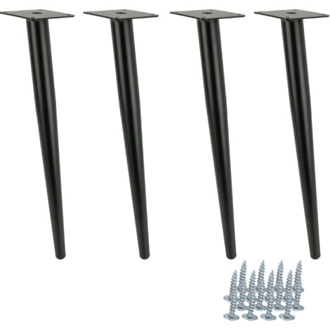 x Möbelbein, schräger Stift, schwarz, 40 cm