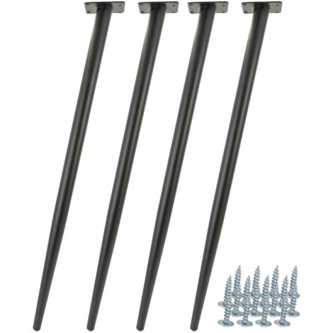 x Möbelbein, schräger Stift, schwarz, 70 cm