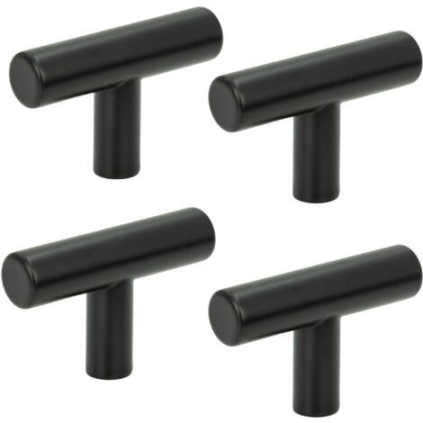 x Möbelknopf Reling Metall schwarz modern