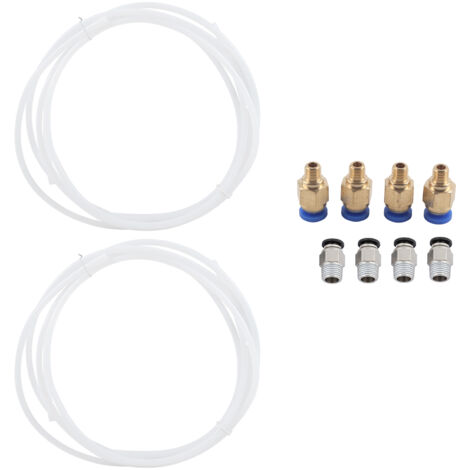 x PTFE-Schlauch + 4 x PC4 M6 Schnellkupplungen + 4 x PC4 M10 Pneumatik-Steckkupplungen