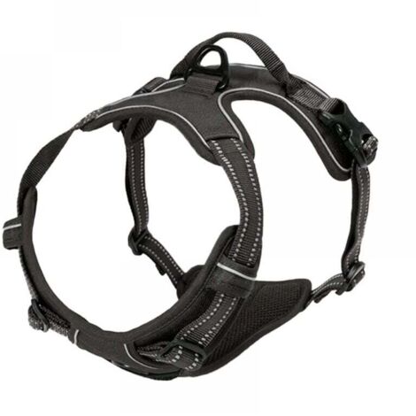 x S-Black No-Stress Adjustable Comfortable Reflective Dog Harness. MUMU
