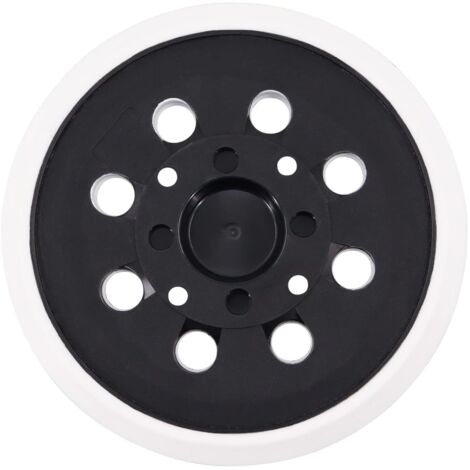 x Schleifteller 125 mm, 8 Löcher, Klettverschluss, kompatibel mit Bosch Exzenterschleifern, Weiß