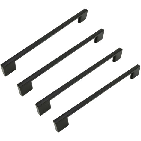 x Schwarzer Möbelgriff 256 mm Metall