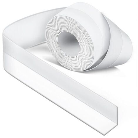 x sello de bañera de silicona blanca, sello de bañera, cinta de sellado, moho e impermeable, cinta adhesiva