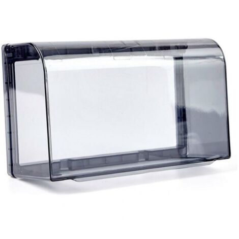 x Toma de corriente exterior y protección de enchufe: Negro, 202 x 121 x 75 mm Panel WC protección contra salpicaduras
