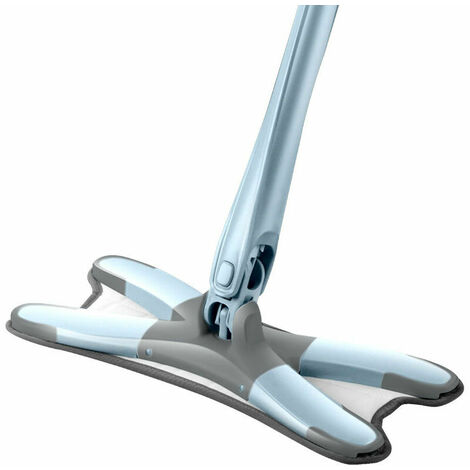 X-type flat mop, 360 degree, hands-free washing with 3 spare mops
