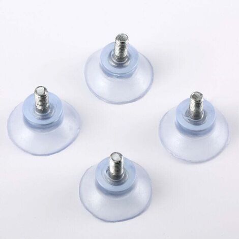 x Ventouses Ø 32 mm avec filetage 6 mm avec écrous transparents
