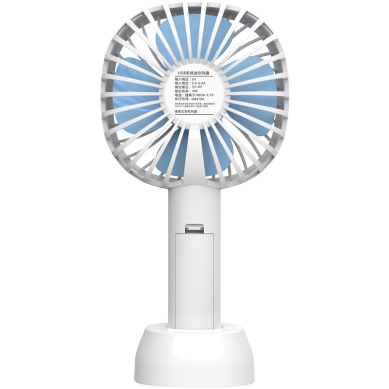 

Mini ventilador de mano portatil X013, recargable, velocidad del viento de tres velocidades, enviado sin batería, blanco