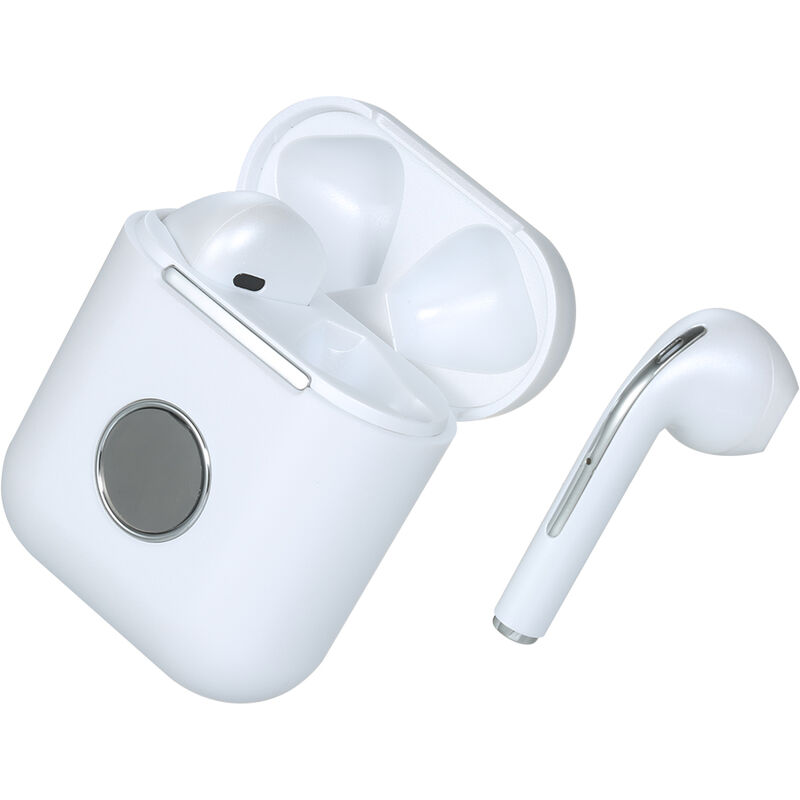 

X1 Auriculares inalambricos BT Auriculares deportivos ergonomicos semi-en la oreja con pantalla LED Control tactil inteligente Blanco, blanco