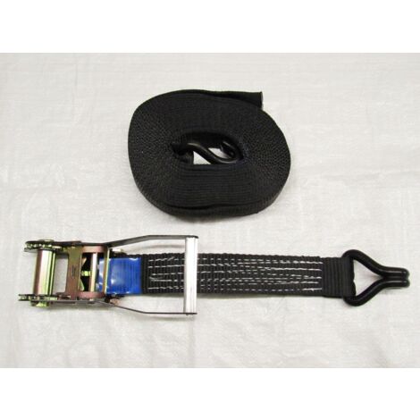 X1 Black 50MM 8M 5 Ton Ratchet Strap - Claw Hook 5000KG Metre Tie Down J Lashing