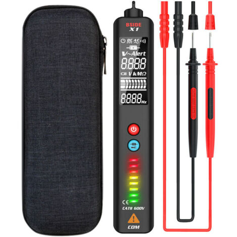 X1 Dual Mode Smart Detector Berührungsloser Wechselspannungsdetektor NCV-Multimeter Elektrischer Prüfstift Tragbarer Prüfstift mit Ton- und Lichtalarm und LED-Taschenlampe