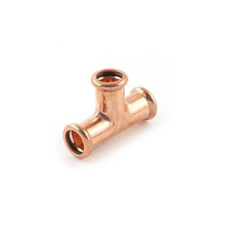 x10 15mm Copper Press Fit Equal Tee 15mm Connector WRAS Crimp Fitting