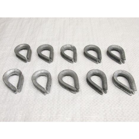 X10 16MM Galvanised Thimbles To BS464 - Lifting Heavy Duty Galv 5/8 Inch