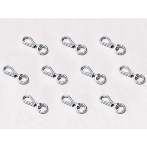 X10 2" Zinc Plated Swivel Spring Snap Hooks - Eye Gate Clip
