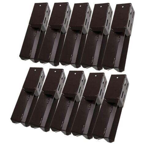x10 3" Concrete In Wedge Grip Fence Supports - 75MM Post Timber Holder Like Metpost