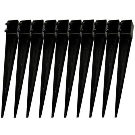 x10 3" Spike Bolt Grip Fence Supports - 75MM Post Timber Drive In Holder Like Metpost