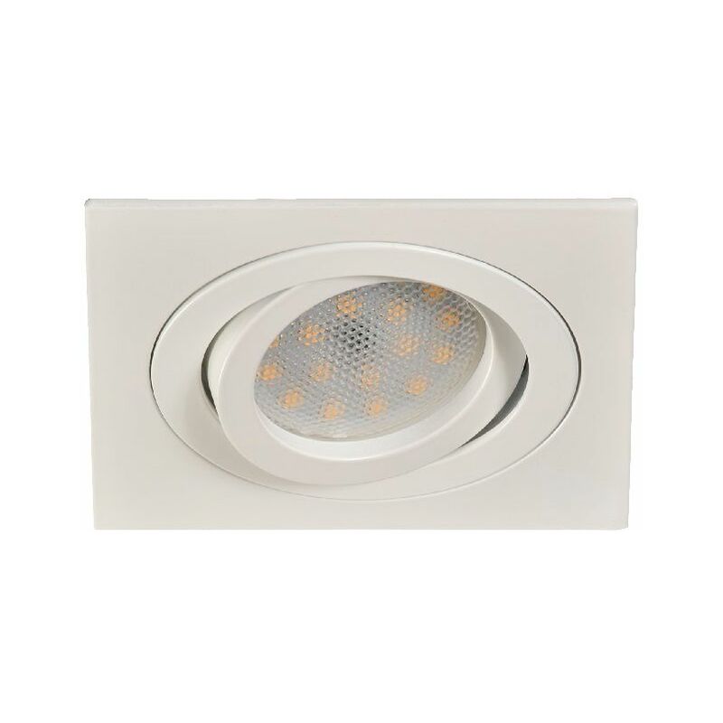 

x10 aro de empotrar cuadrado basculante aluminio Ip20,Gu10, apto para LED