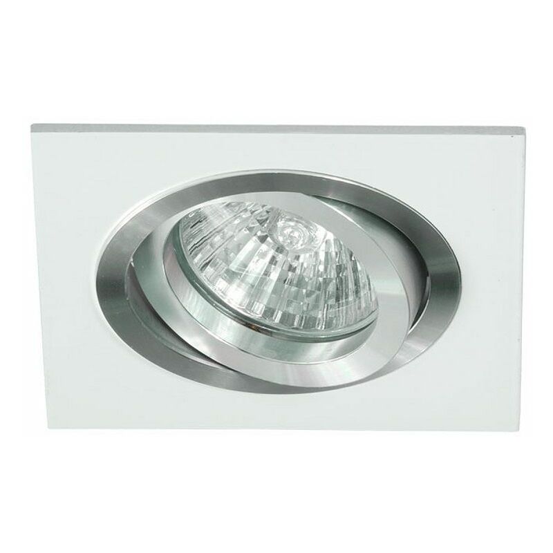 

x10 aro de empotrar cuadrado basculante blanco Ip20,Gu10, apto para LED,