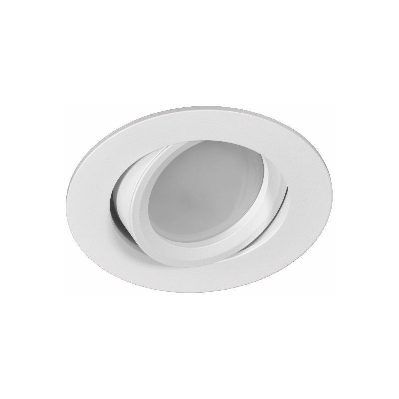 

x10 aro de empotrar redondo basculante blanco Ip20,Gu10, apto para LED