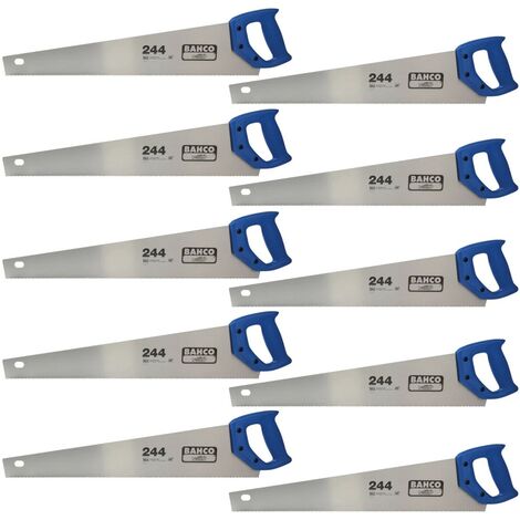 x10 Bahco 244 Hardpoint 22"" Hand Saw Medium Cut 500mm BAH24422 244-22-U7/8HP