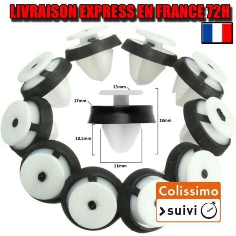 x10 Clips de Fixation Garniture Porte Renault Citroen Peugeot Fiat Lancia Opel Dacia