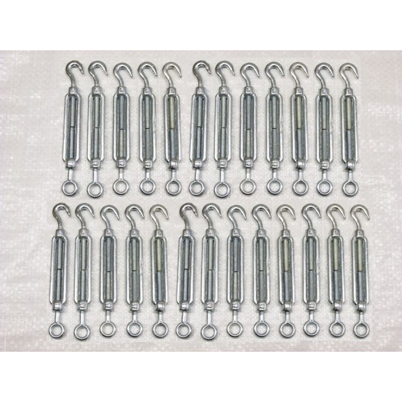 Securefix Direct - Hook And Eye Turnbuckle M30 X25 (Wire Tensioner Galv Straining Screw 30MM)