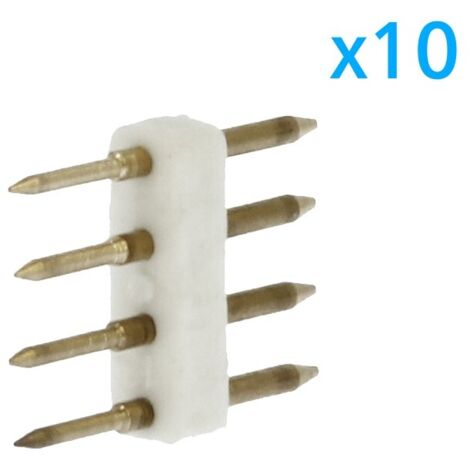 x10 Spine 4 Pin RGB 13 5mm per Bobine LED 220V Collegamento con Alimentatore