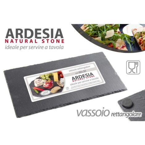 x12 Bandeja plana de pizarra x12, 40 x 20 cm para hogar, pub o restaurantes