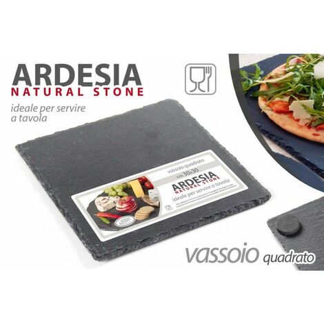 x16 Plateau plat carré en ardoise 25 x 25 cm pour la maison, les pubs ou les restaurants