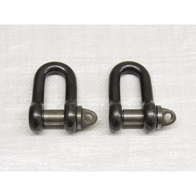 Securefix Direct - X2 0.6 Ton Self Colour Screw Pin Small Dee Shackles - 600KG d Lifting Towing Tested Certified