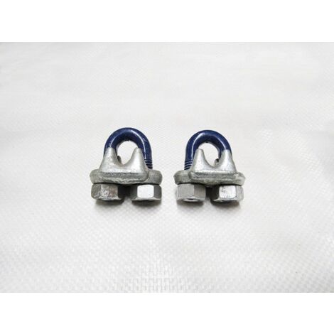 x2, 1 1/8" US FED Spec Wire Rope Grips - 28MM Bulldog Cip U Bolt FF-C-450
