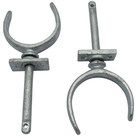 x2 1/2" Rowlocks With Plates - Galvanised Rowing Oar Boat Canoe Dinghy