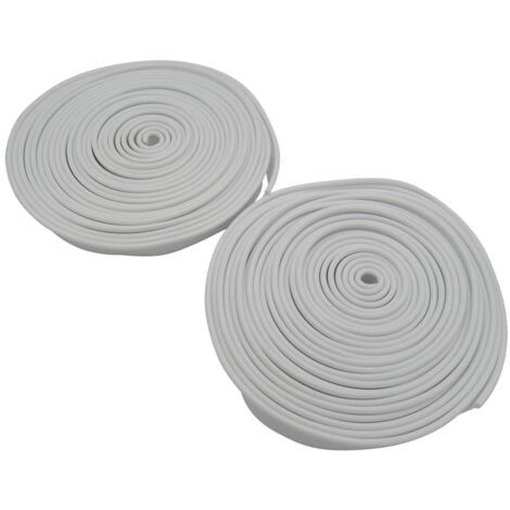 X2 12M White Caravan Awning Kit Rail Protector Strip - Universal 24 Metre Keder Kador