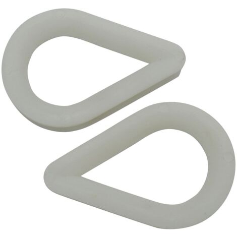 x2 12MM White Nylon Soft Rope Thimbles - Marine Eye Slicing Loop