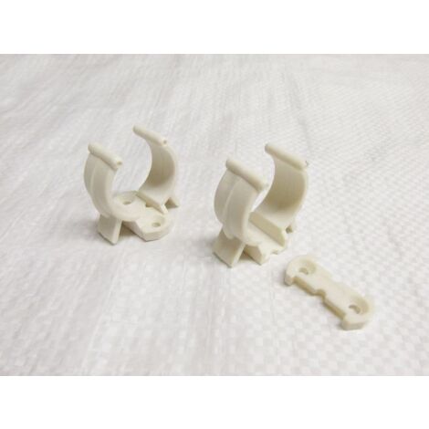 x2 23MM - 28MM White Nylon Clip Holders - Oar Paddle Row Rowing Storage Holding Tube