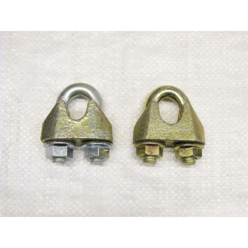 Securefix Direct - x2 30MM DIN1142 Wire Rope Grips Zinc Plated - Cable Clamp Fixing Bulldog Lifting