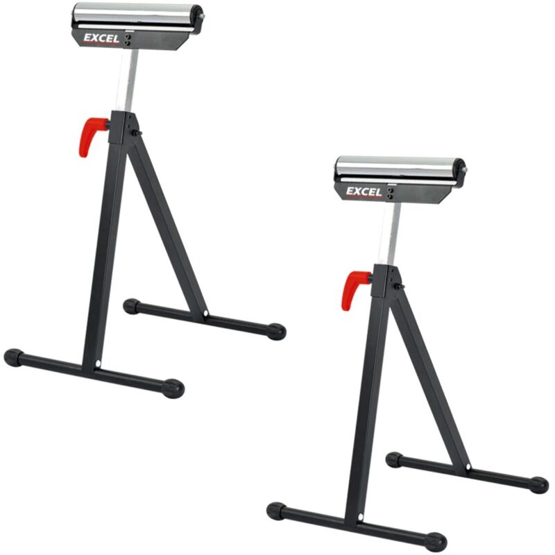X2 Excel Roller Stand Material Support Table Saw Heavy Duty Adjustable Height