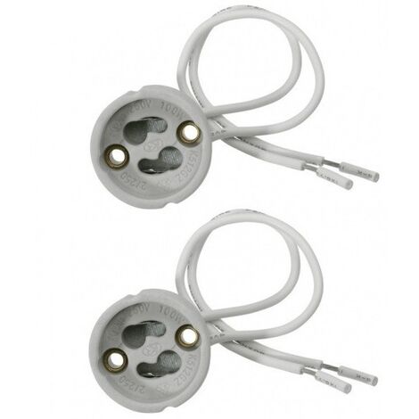 X2 pz Attacco baionetta gu10 ceramica portalampada per faretto led portafaretti