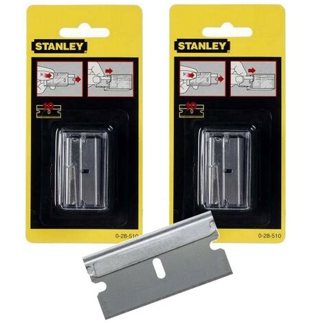 x2 Stanley 0-28-510 Scraper Razor Edge Replacement Blades 10 Pack for 0-28-500
