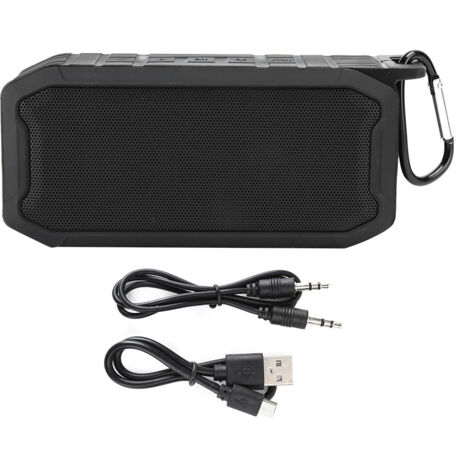 X2 Tragbarer Bluetooth 5.0 Lautsprecher, Subwoofer, IPX7 wasserdicht, Schwarz – Ideal für den Außenbereich