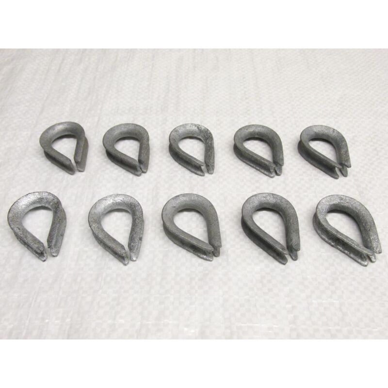 Securefix Direct - X10 12MM Galvanised Thimbles To BS464 - Lifting Heavy Duty Galv 1/2 Inch