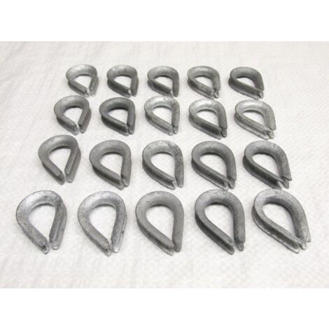 X20 10MM Galvanised Thimbles To BS464 - Lifting Heavy Duty Galv 3/8 Inch