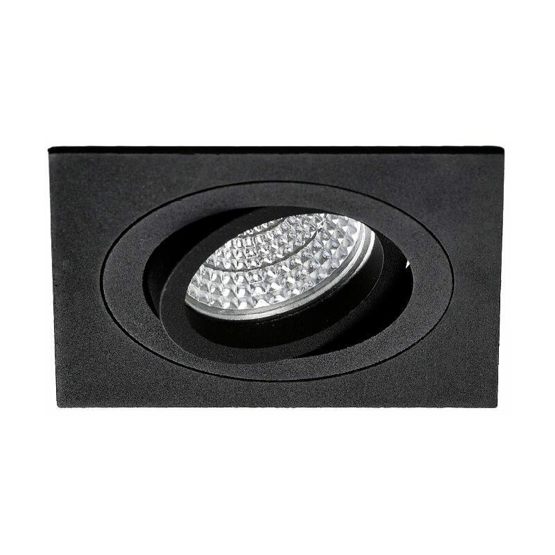 

x20 aro de empotrar cuadrado basculante negro Ip20,Gu10, apto para LED,