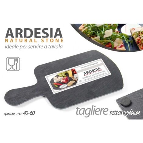 x24 Tagliere rectangular de pizarra 25 x 15 cm para casa, pub o restaurantes