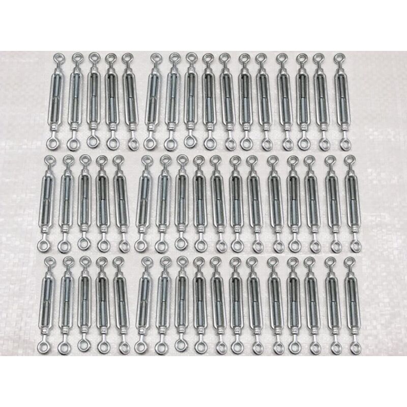 Securefix Direct - x50 M12 Galvanised Forged Straining Screw Eye Eye - Caravan Turnbuckle Open Body
