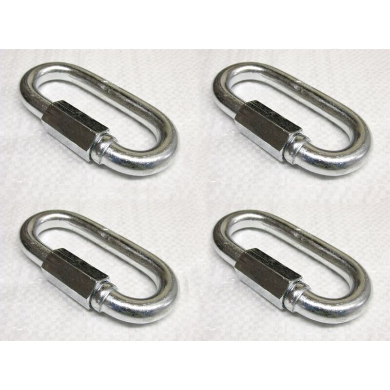 Securefix Direct - X4 4MM Galvanised Standard Quick Link - Rope Secure Attach Galv Maillon