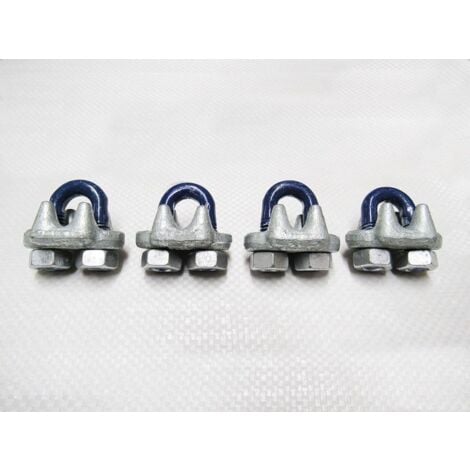 x4, 5/16" US FED Spec Wire Rope Grips - 8MM Bulldog Cip U Bolt FF-C-450